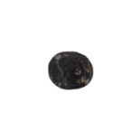 A cast metal Roman coin,