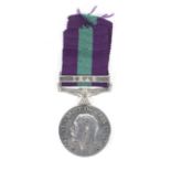 A George V General Service medal with Iraq clasp, awarded to 69 HVLDR Mustghan Gul, 3-124,