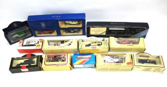 An assortment of Lledo and Matchbox Models of Yesteryear diecast.