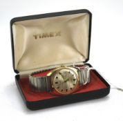 A vintage gentleman's Timex automatic wristwatch.