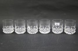 A set of six Rosenthal Studio-Linie glass beakers.