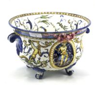 An early 20th century French Gien jardiniere.