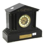 An early 20th century slate mantel clock.