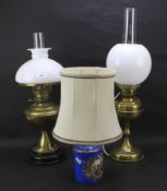 Three 19th and 20th century lamps.