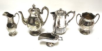 Assorted silver plated wares.