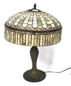 A large contemporary Tiffany style table lamp.