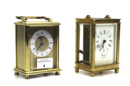 Two 20th century carriage clocks.