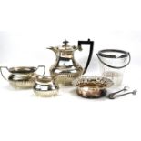 An assortment of silver plate.