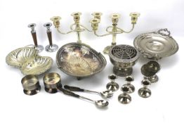 A collection of silver plate.