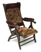 A 19th century folding steamer chair.