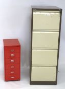 Two filing cabinets.