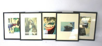 Five Graham Bannister limited edition colour screenprints.