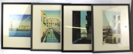 Four Graham Bannister limited edition colour screenprints.