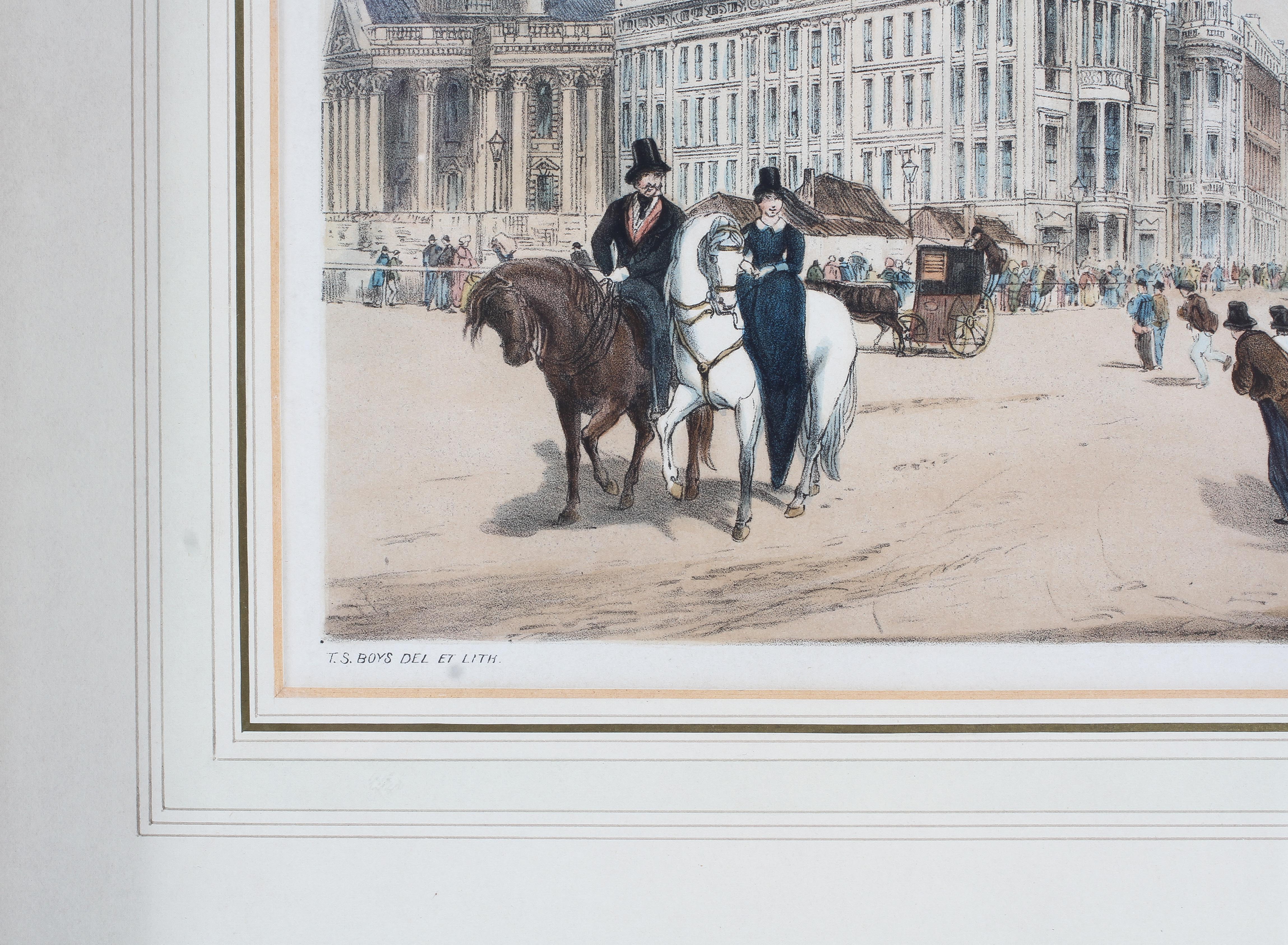 Thomas Shotter Boys (1803-1874), three hand coloured lithographs of views of London. - Image 5 of 5