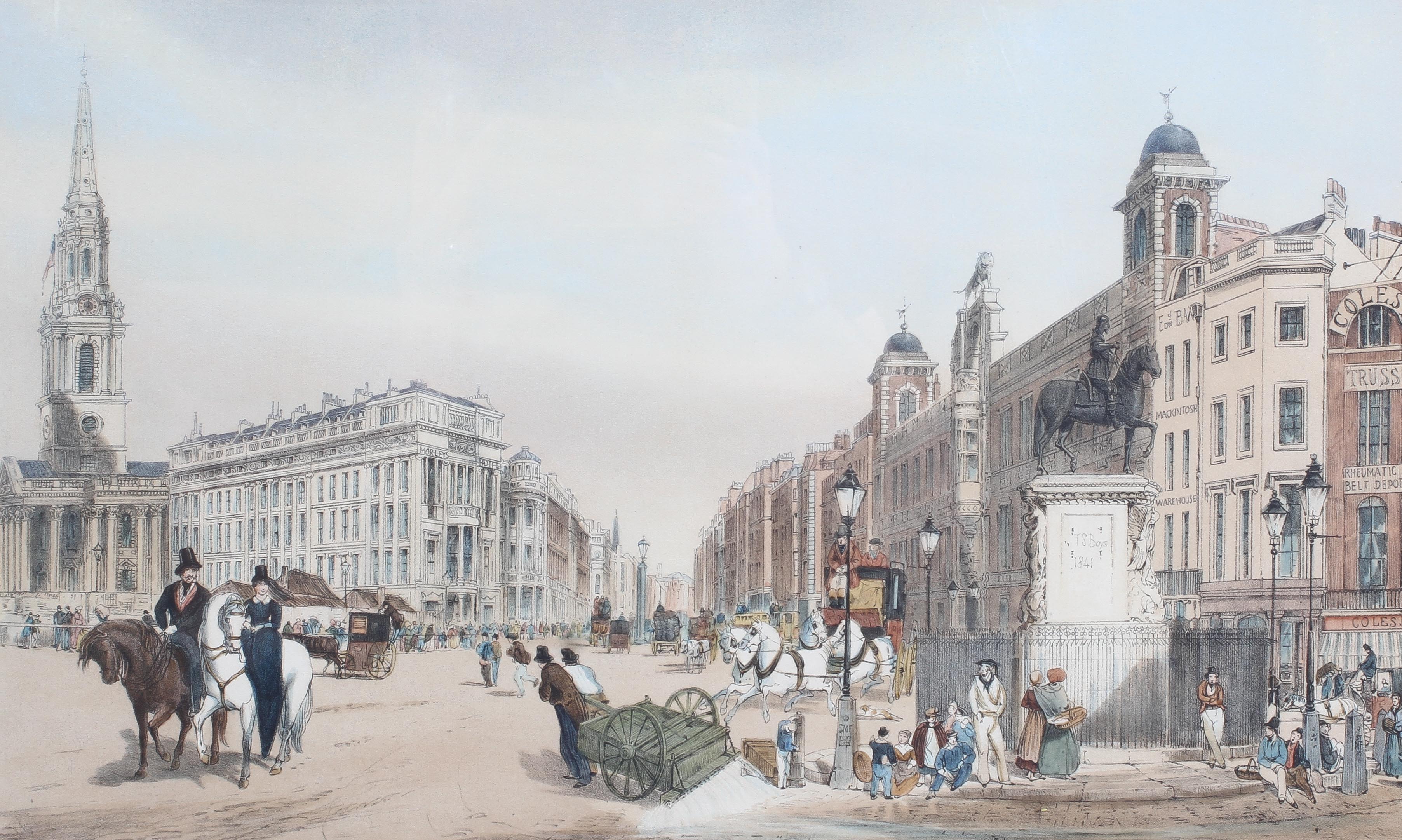 Thomas Shotter Boys (1803-1874), three hand coloured lithographs of views of London. - Image 2 of 5