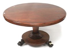 A 19th century mahogany tilt top breakfast table.