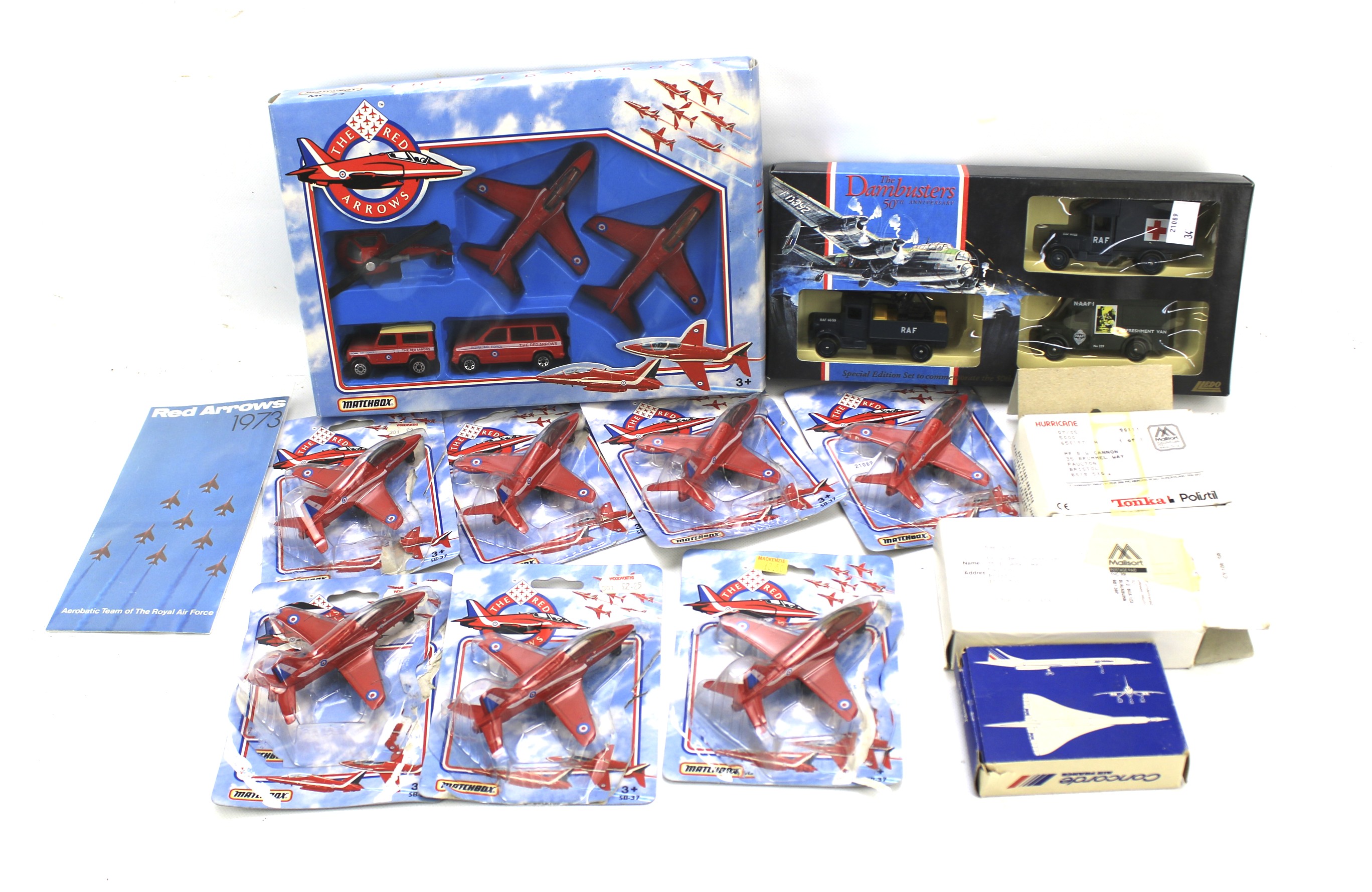 An assortment of aircraft related diecast.