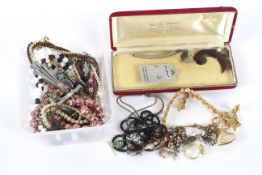 An assortment of costume jewellery.