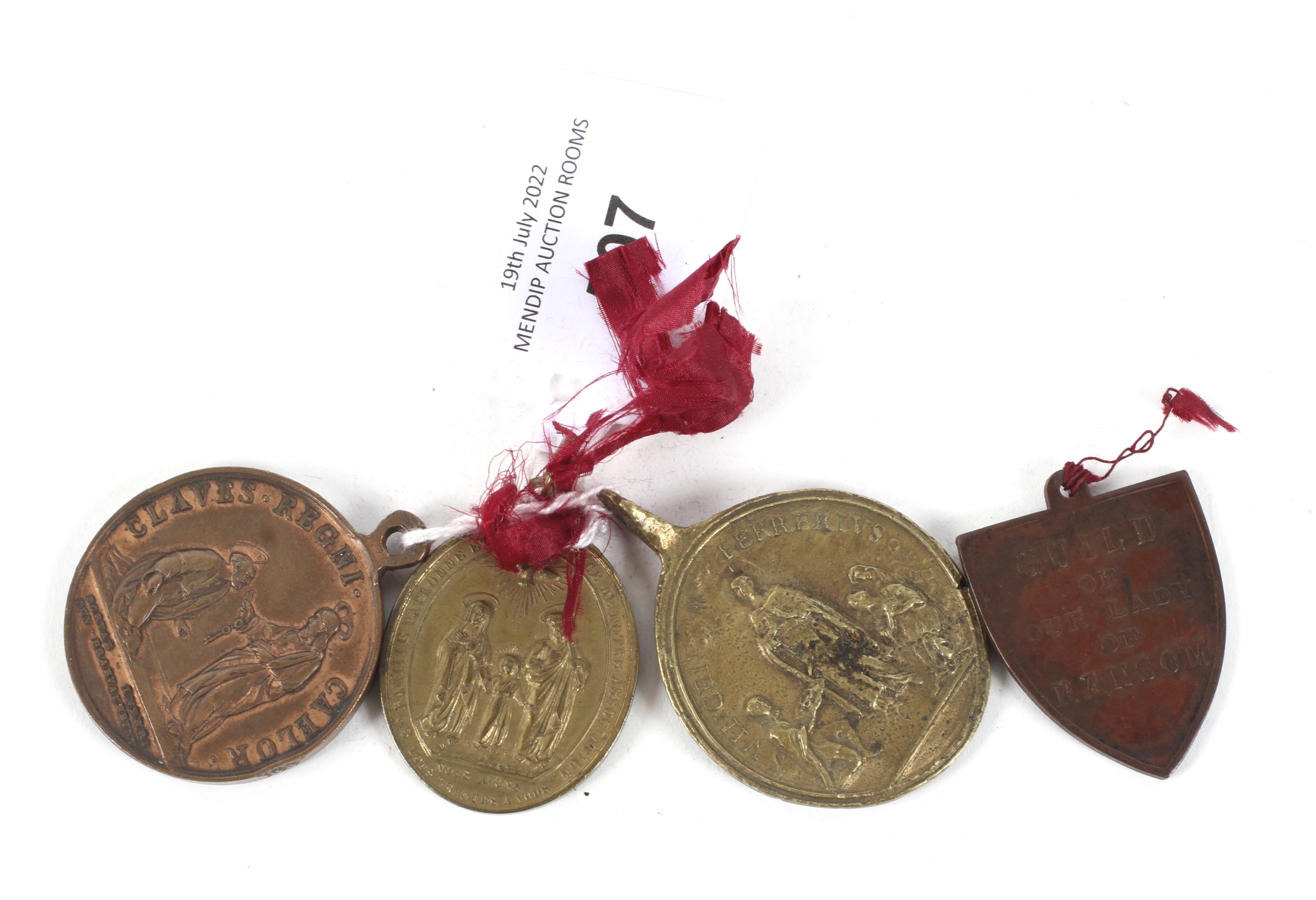 Four unusual pilgrim medals. - Image 2 of 3