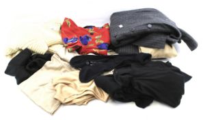 An assortment of vintage clothes.