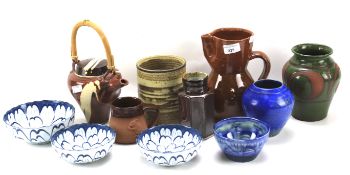 An assortment of studio pottery.