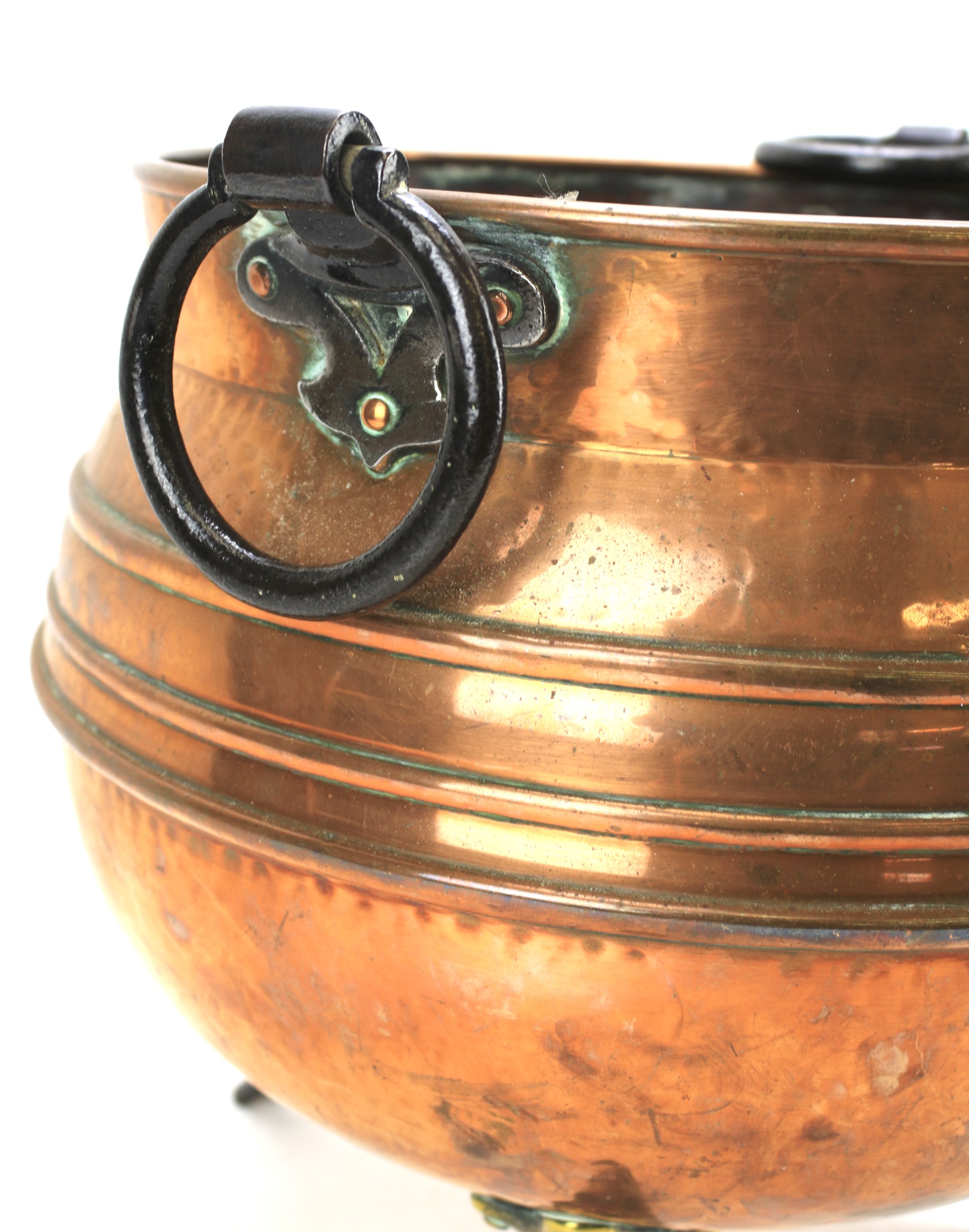 A beaten copper cauldron. - Image 2 of 2