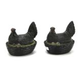 Two ceramic egg holders.