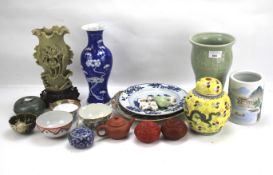 An assortment of Chinese porcelain and collectables.