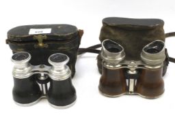 Two vintage pairs of opera glasses.