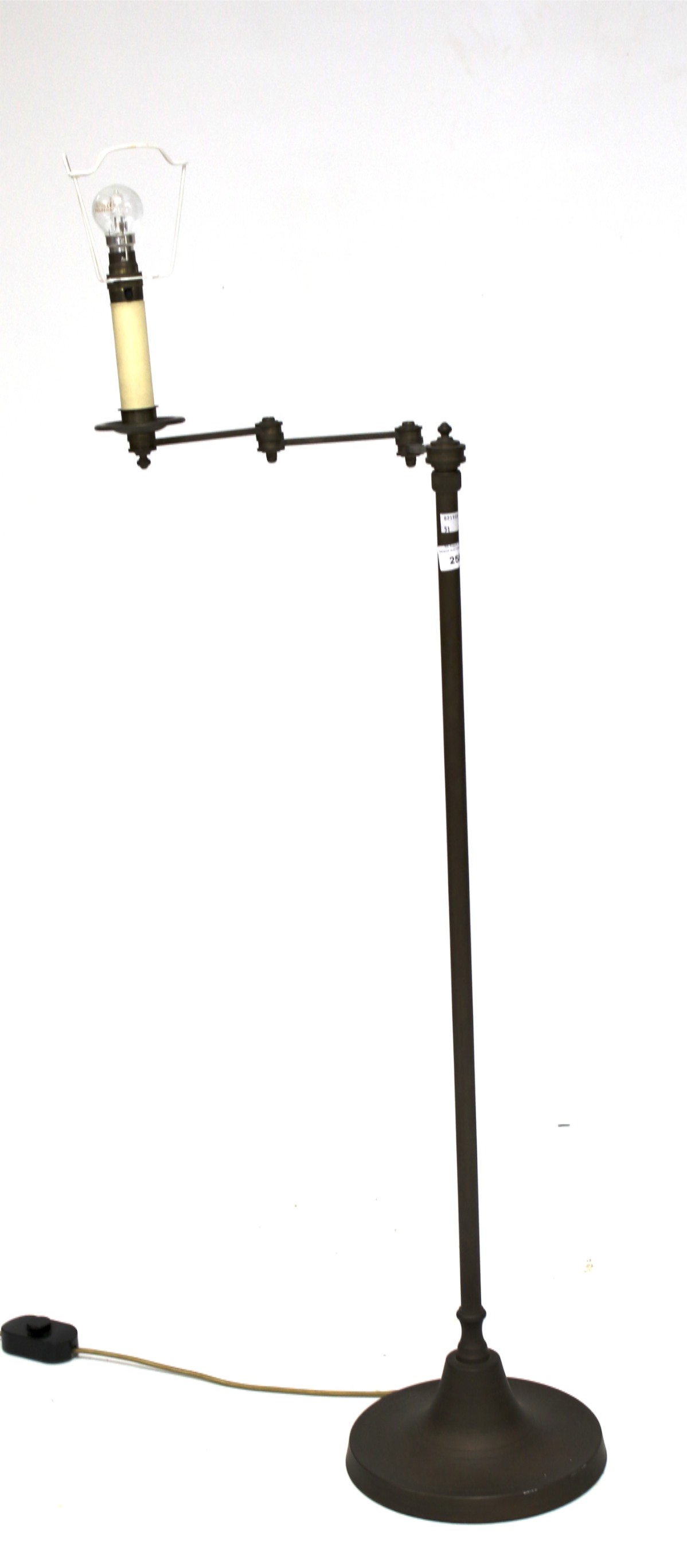 A 20th century metal standard lamp.