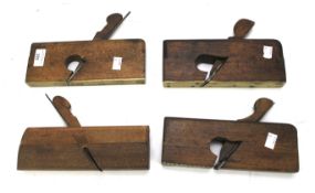 Four vintage slim rebate box planes.