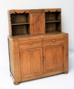 A 20th century oak veneer kitchen sideboard.