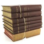 A set of six Ruskin Modern Painters in 6 volumes, dated 1888, and a single volume.