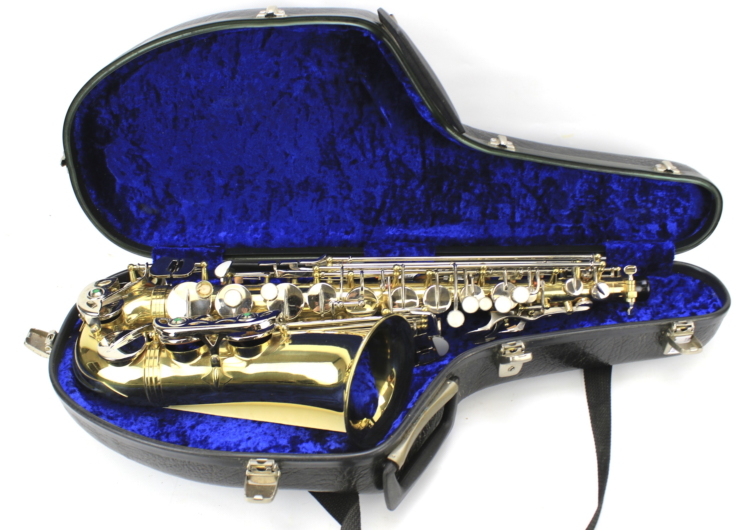 A 20th century Elkart PX Champion Alto Saxophone.