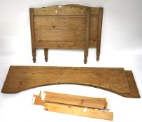 A 20th century pine single bed.
