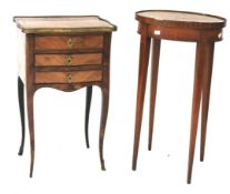 Two 19th and 20th century occasional tables.