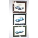 Three contemporary car prints.