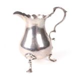 Georgian silver baluster cream-jug.