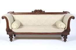 A Victorian mahogany framed sofa.