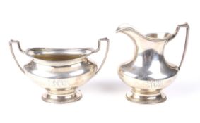 An American Sterling silver milk jug and sugar bowl by Bailey, Banks & Biddle .