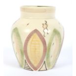 A 1930s Susie Cooper oviform vase. Painted brown signature Susie Cooper/1933,