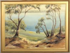 Doreen Ling (Australia, 20th Century), Peppermint Grove, oil on board.