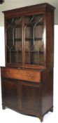 A 19th century mahogany secretair bureau bookcase.