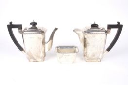 An Art Deco three piece coffee service.