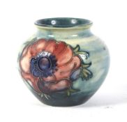 A small Moorcroft globular vase in the Anemone pattern.