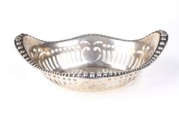 An American Sterling silver pierced dish by JE Caldwell & Co.