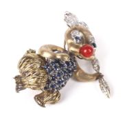 A Continental novelty and amusing brooch in the form of a cartoon character princess pig(?).