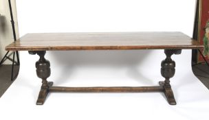 A 19th century oak refectory table.