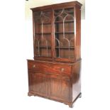 Georgian mahogany secretaire bookcase.