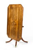 A Regency mahogany rectangular tilt-top breakfast table.